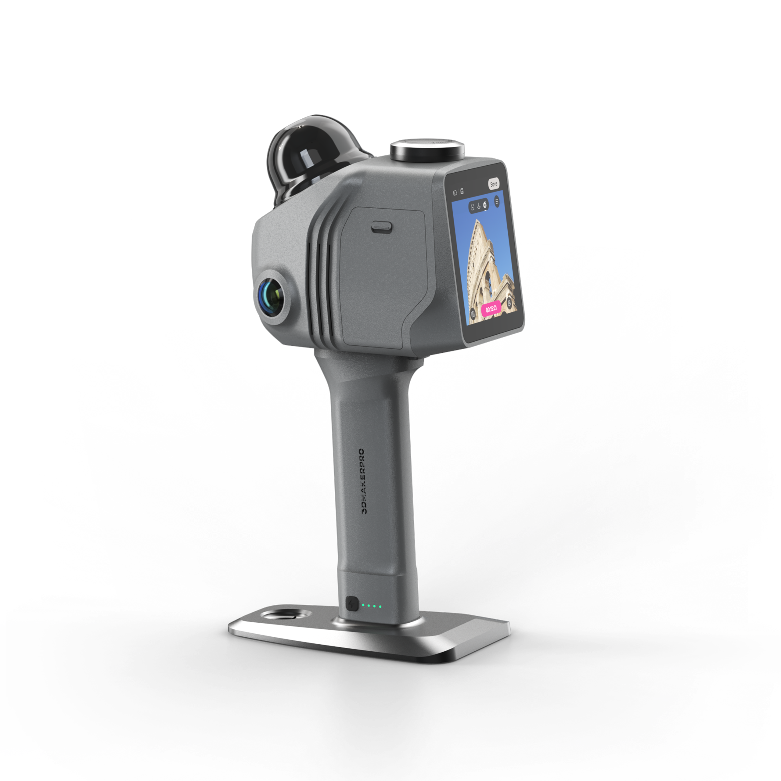 3DMakerPro Raven Max SLAM LiDAR scanner back view with swappable battery