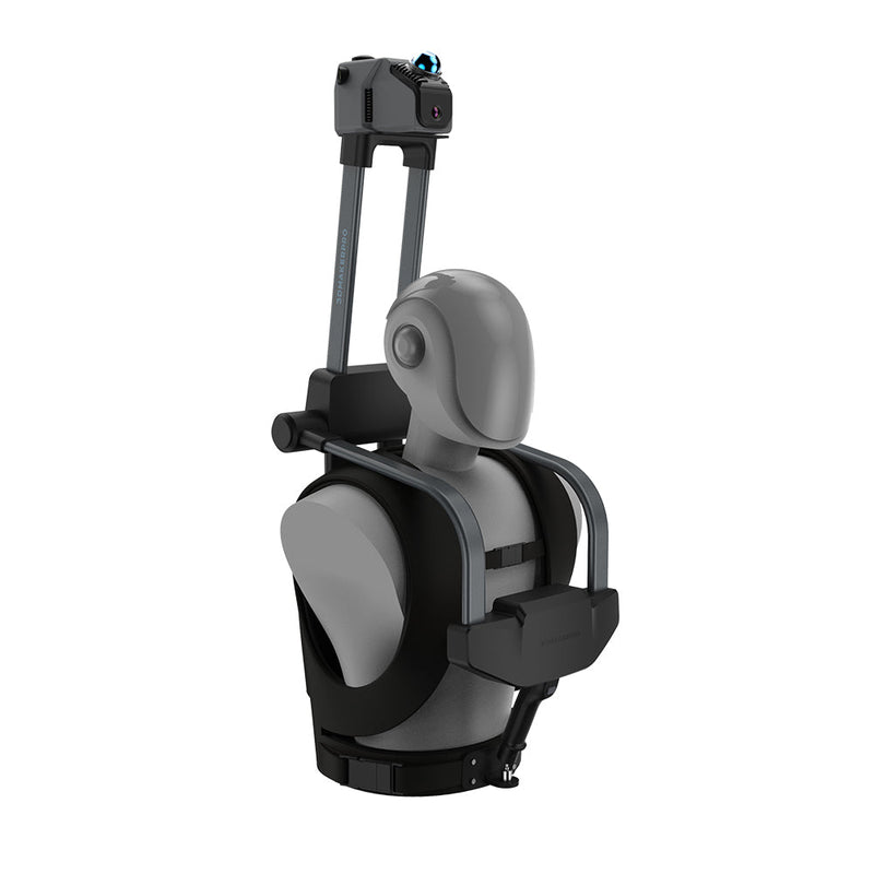 3DMakerPro Backpack Kit head-mounted mount for hands-free 3D scanning on foot