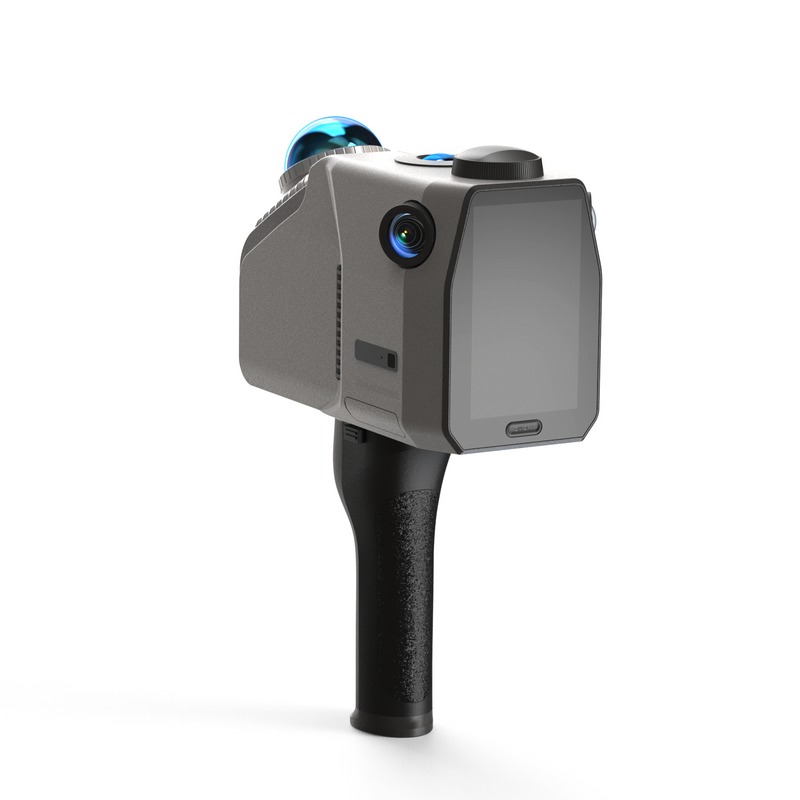 3DMakerPro Eagle Max LiDAR scanner rear view showing the 3.5 inch touchscreen