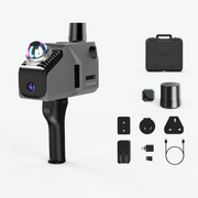3DMakerPro Eagle LiDAR scanner kit contents with carrying case, RTK module and adapters