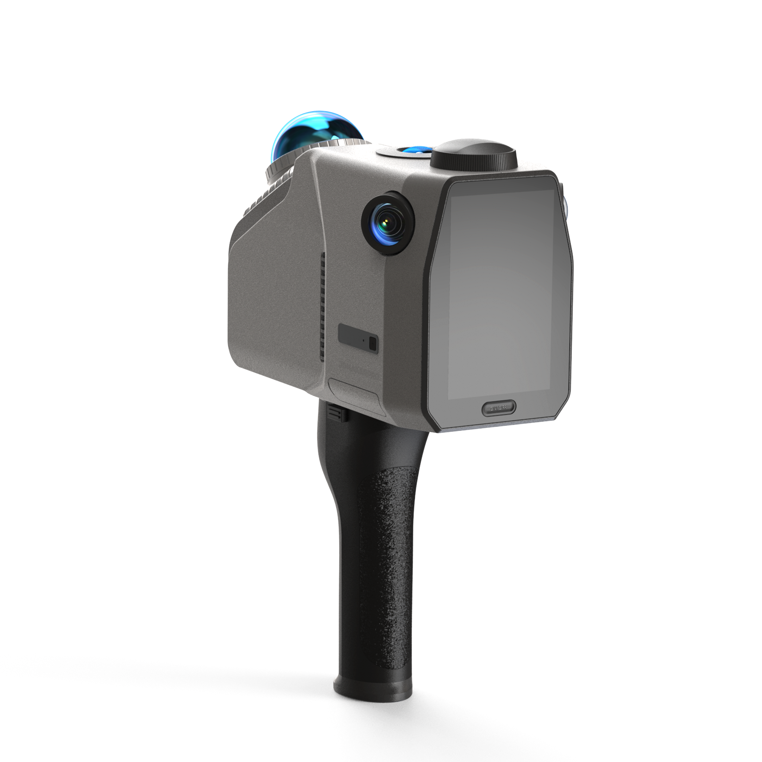 3DMakerPro Eagle LiDAR scanner rear view showing the 3.5 inch touchscreen
