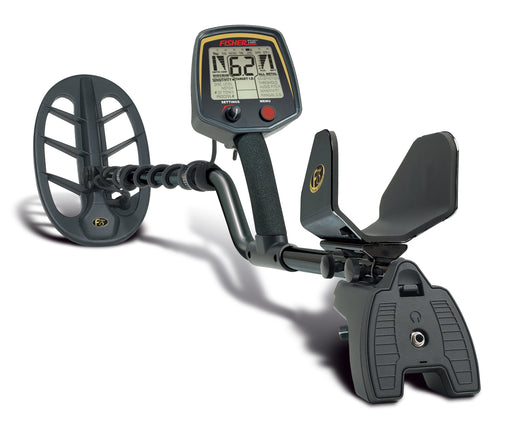 Fisher Labs F75 Special Edition Metal Detector shown in a full, angled view, highlighting its control box display and search coil.