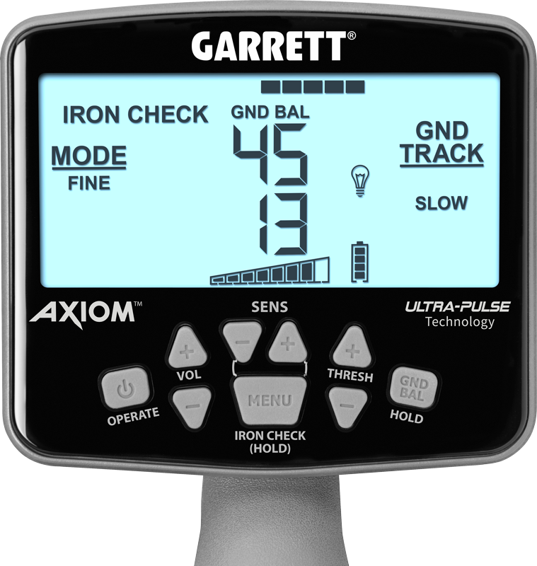 Garrett Axiom pulse induction gold metal detector