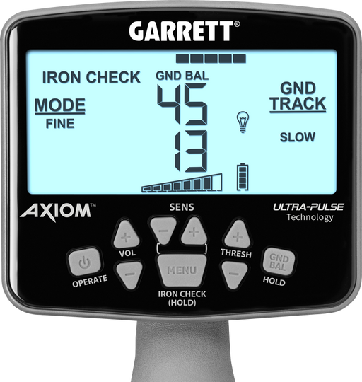 Garrett Axiom pulse induction gold metal detector