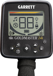 Garrett Goldmaster 24K dual coil detector angled view