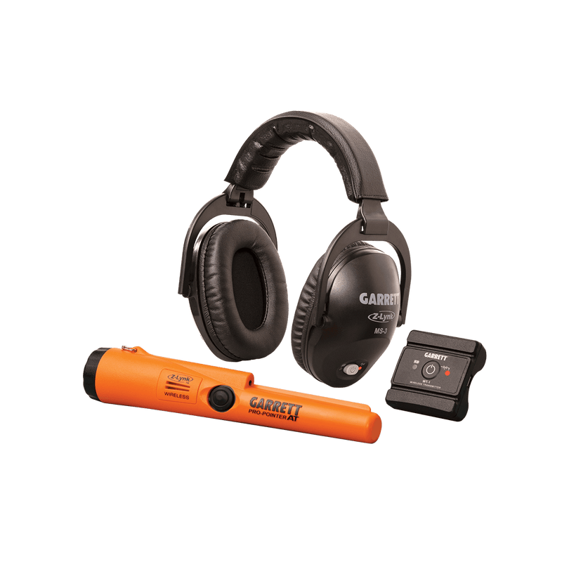 Garrett Pro-Pointer AT Z-Lynk and MS-3 wireless headphone kit