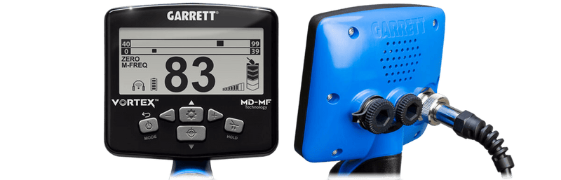 Garrett Vortex VX7 control panel with frequency and mode settings