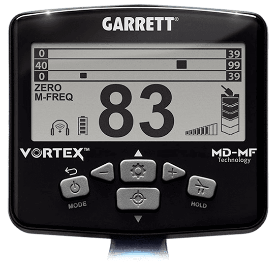 Garrett Vortex VX9 metal detector parts and lightweight collapsible design